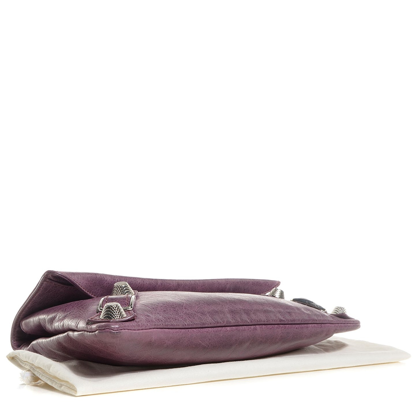 Agneau Giant 21 Silver Hardware Envelope Clutch Murier