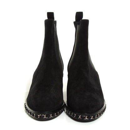 Chanel Suede Chain Around Elastic Boots 39 Marron Clair 2 of 8