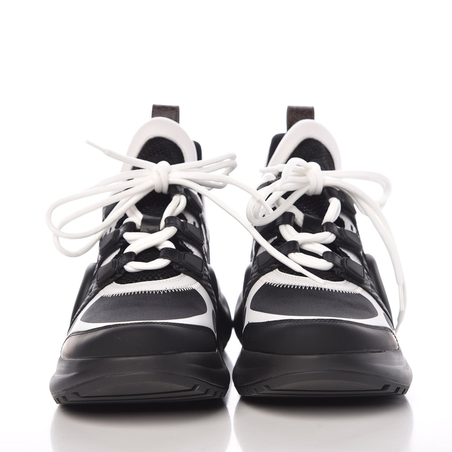 Calfskin Technical Nylon LV Archlight Sneakers 40 Black White