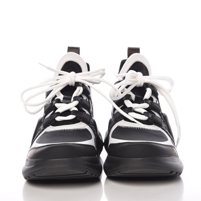 Louis Vuitton Calfskin Technical Nylon LV Archlight Sneakers 40 Black White 2 of 9