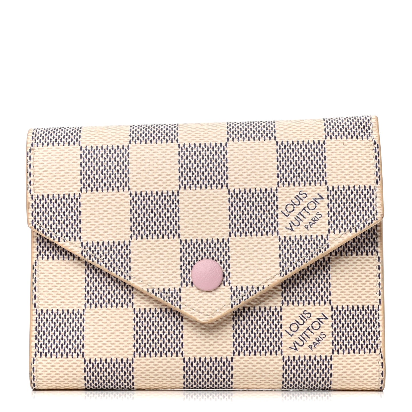 Damier Azur Victorine Wallet Rose Ballerine