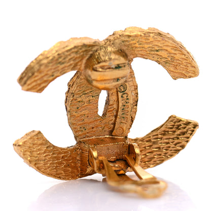 Chanel Quilted CC Clip On Earrings Gold 4 of 6