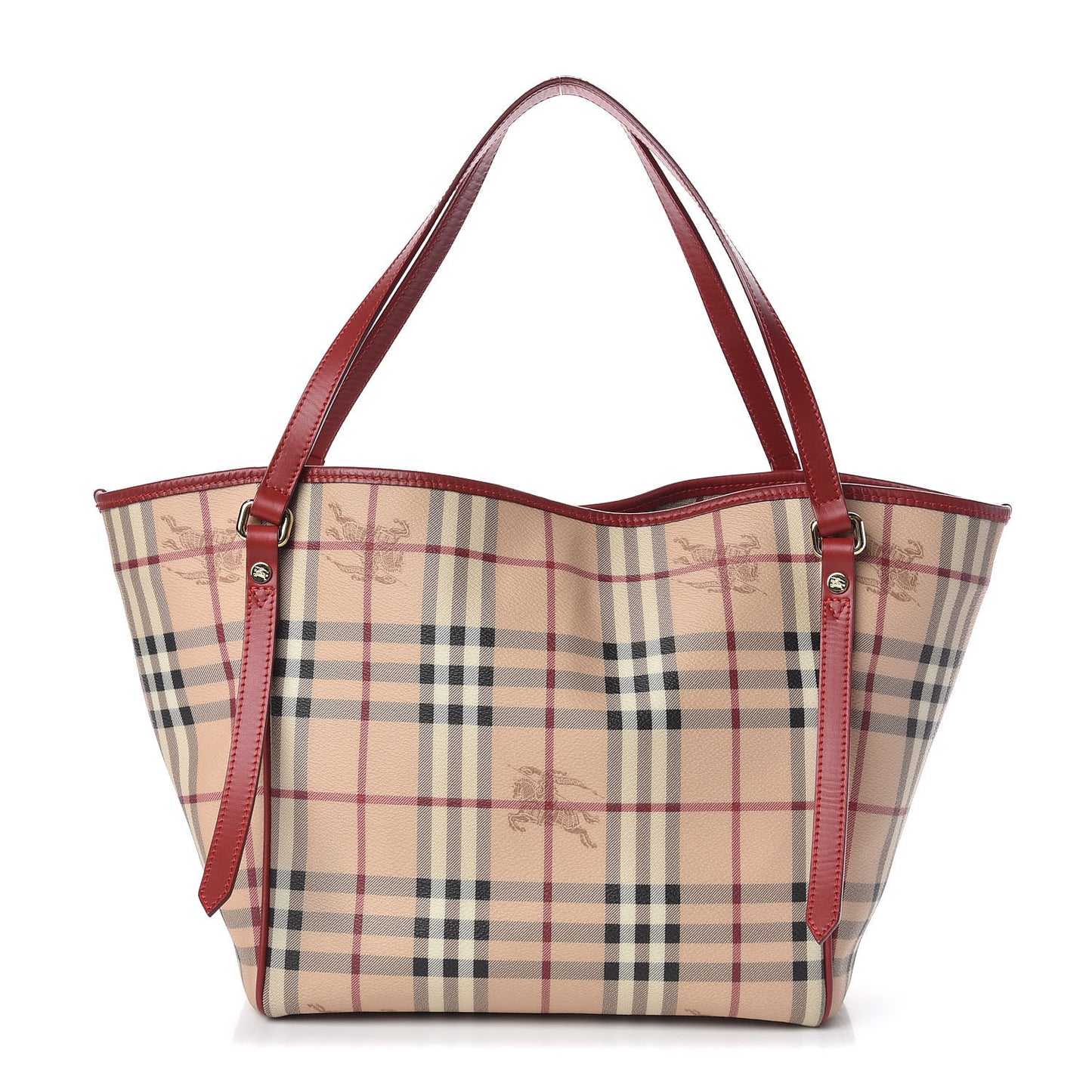 Haymarket Check Small Canterbury Tote Coral Red