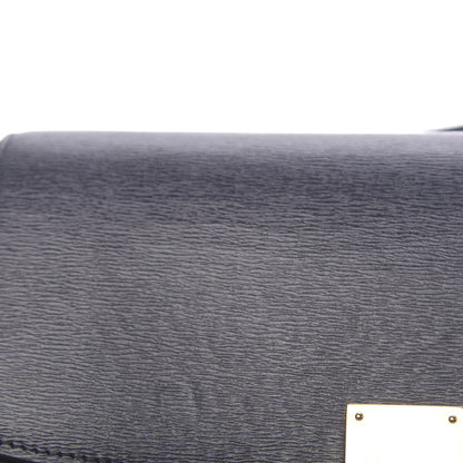 Celine Liege Calfskin Medium Classic Box Flap Bag Dark Blue 8 of 13