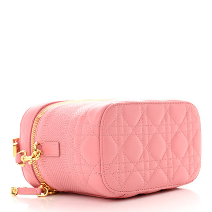 Christian Dior Lambskin Cannage Small Diortravel Vanity Case Pink 4 of 11