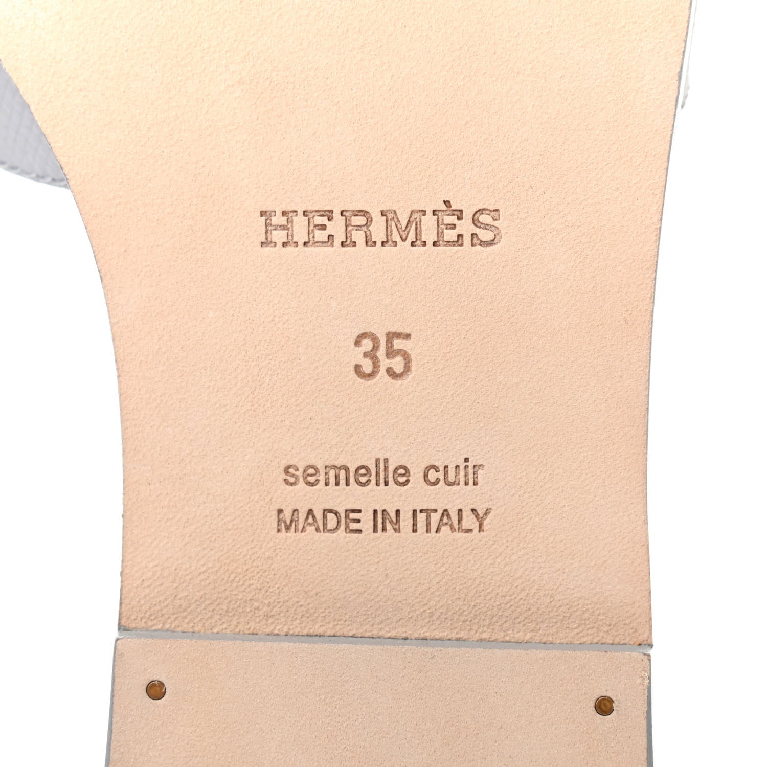 Hermes Epsom Oran Sandals 35 Bleu Glacier 6 of 8