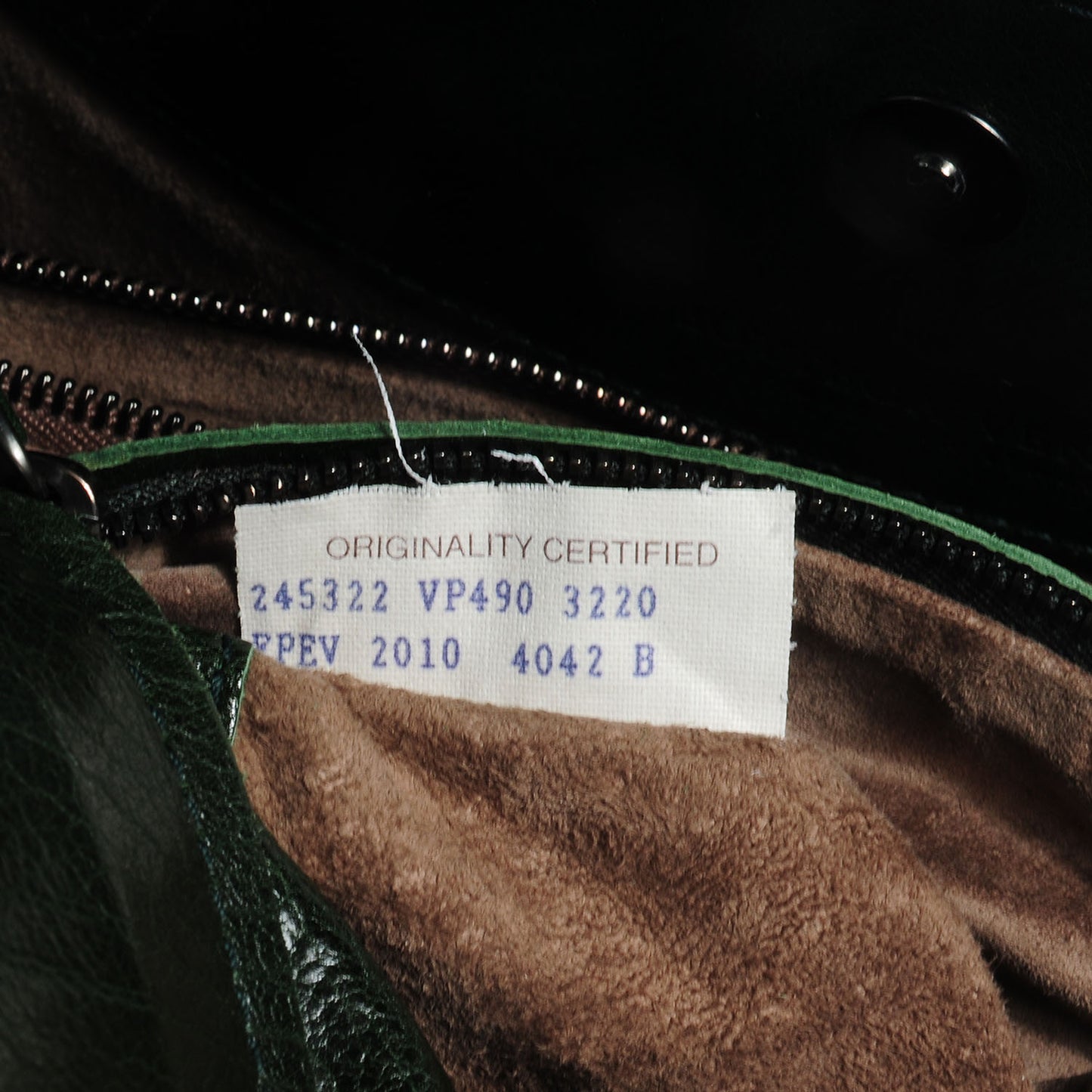 Iridescent Leather Shoulder Bag Green