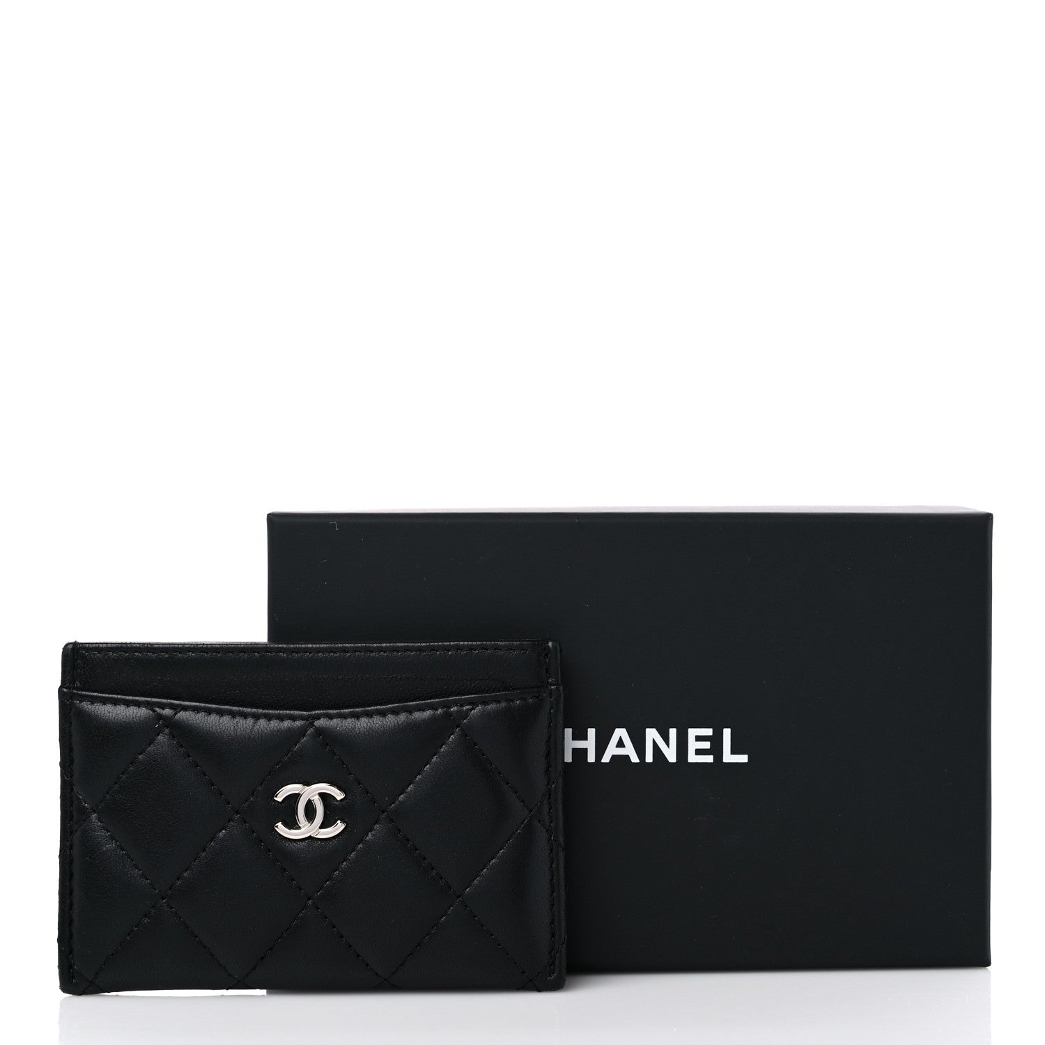 Chanel Lambskin Quilted Card Holder Black 9 of 9