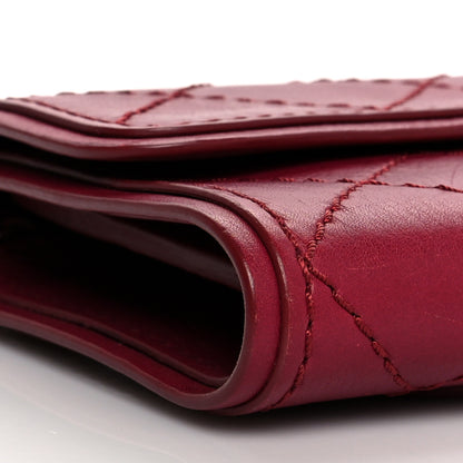 Chanel Calfskin Stitched Clutch Flap Red 8 of 13