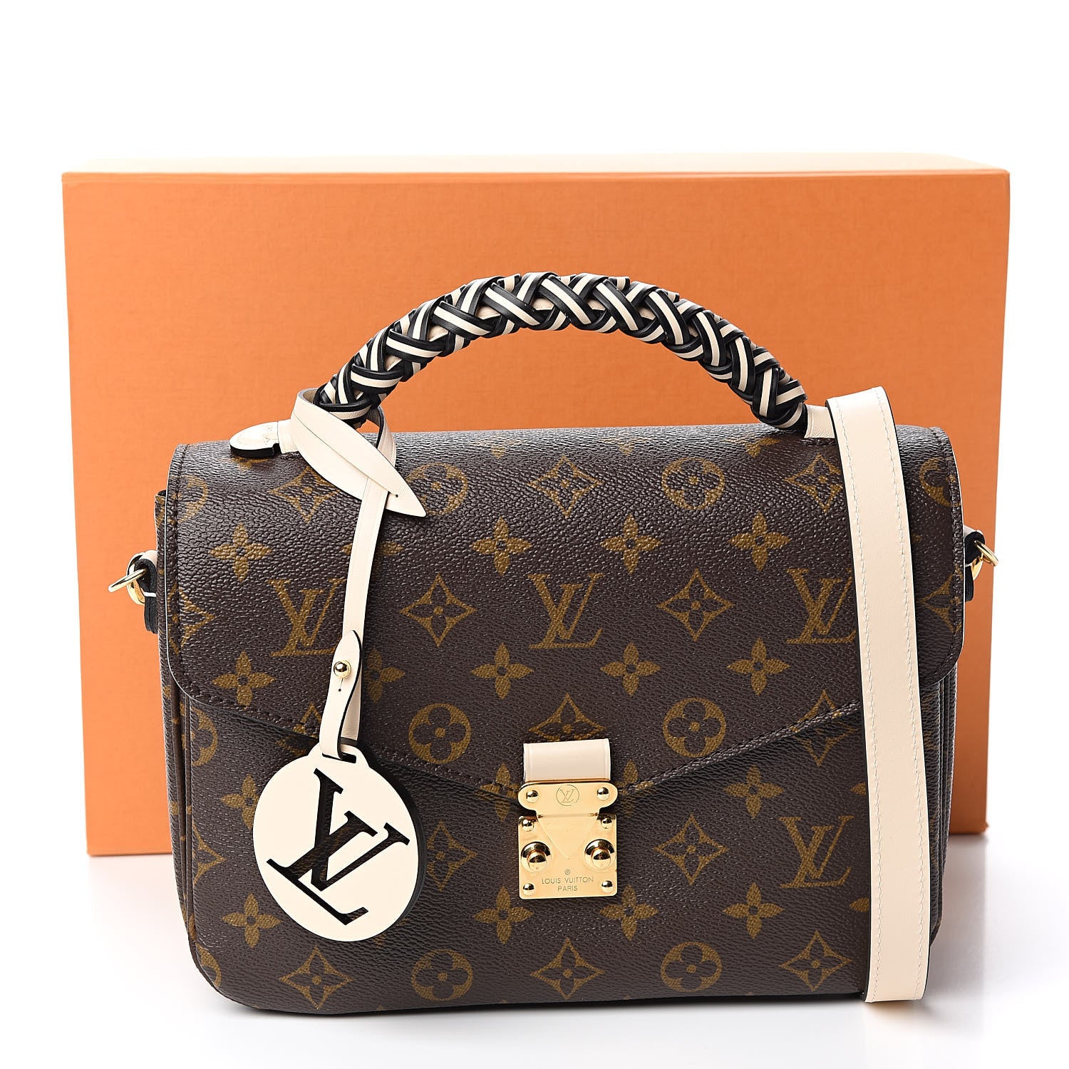 Louis Vuitton Monogram Braided Pochette Metis Creme Beige 10 of 10