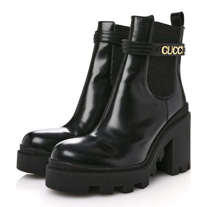 Gucci Magnum Calfskin Logo Ankle Boots 40 Black 4 of 11