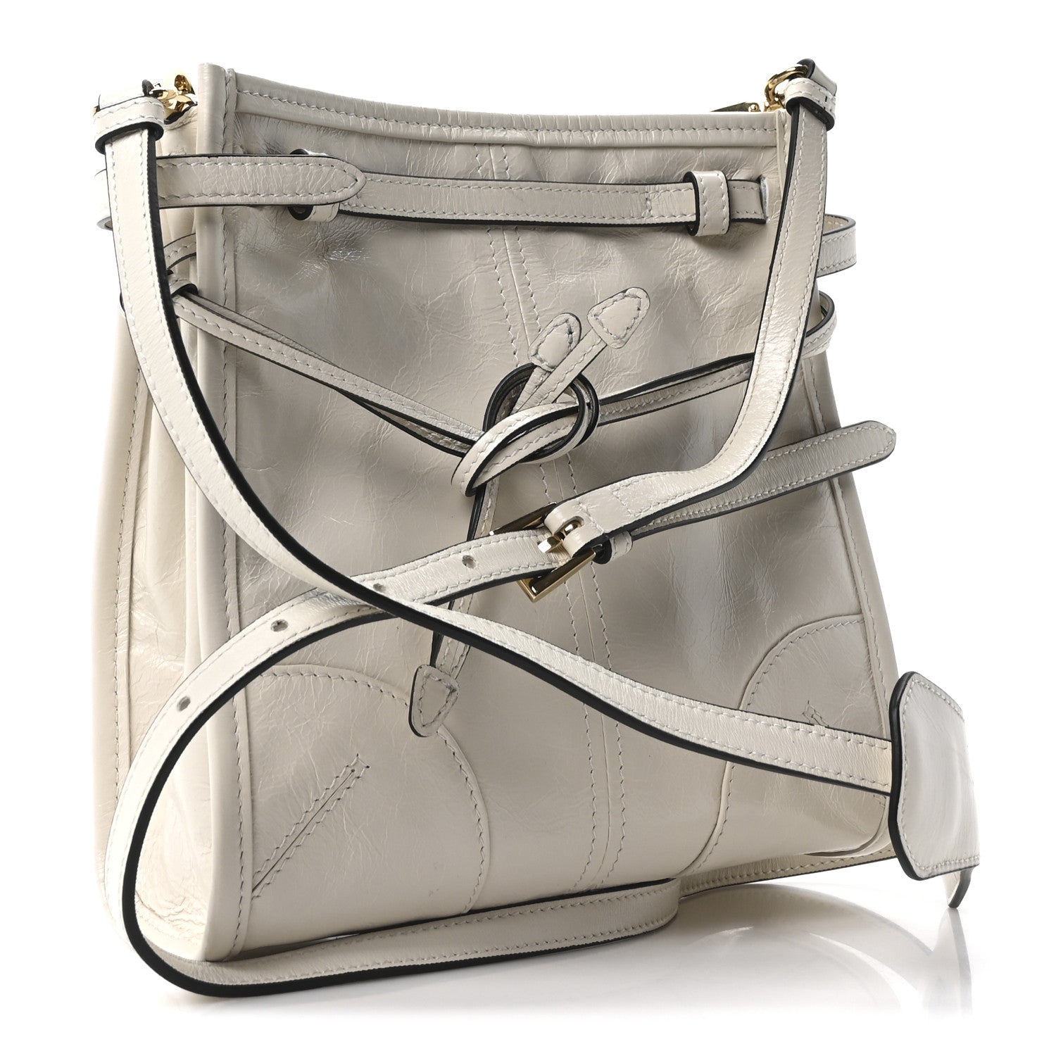 Prada Soft Lux Calfskin Mini Bonnie White 3 of 10