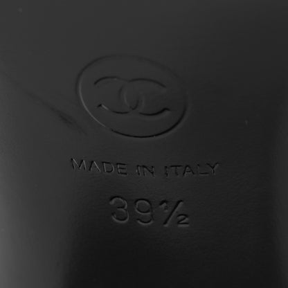 Chanel Calfskin CC Logo Thong Sandals 39.5 Black 7 of 7