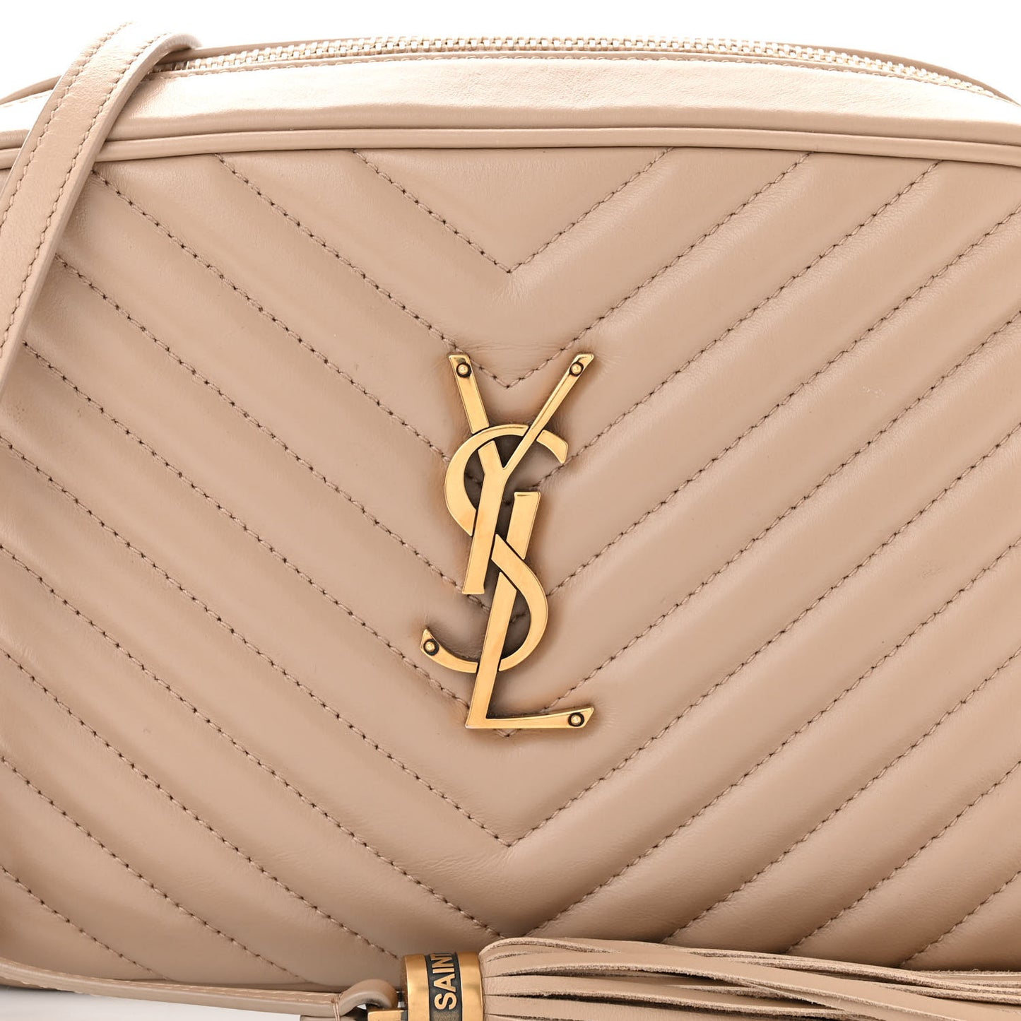 Calfskin Matelasse Monogram Lou Camera Bag Dark Beige