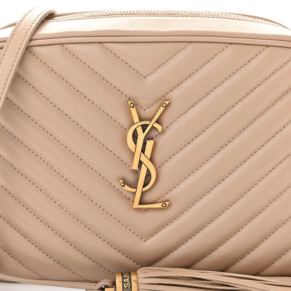 Saint Laurent Calfskin Matelasse Monogram Lou Camera Bag Dark Beige 8 of 16