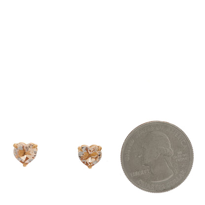 David Yurman 18K Rose Gold Morganite Heart Stud Earrings 2 of 4