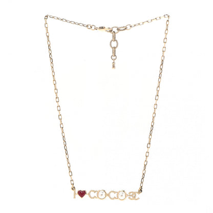 Chanel Metal Resin Pearl I Love Coco Necklace Gold Multicolor 3 of 6