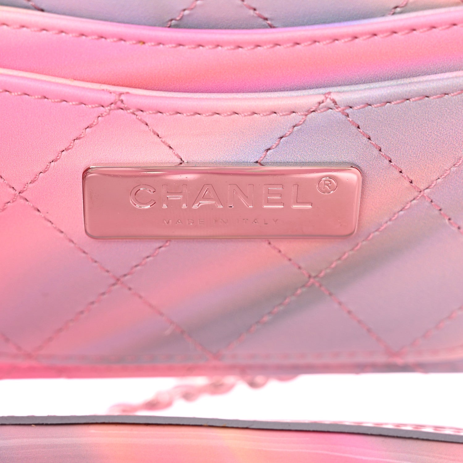 Chanel PVC Patent Calfskin Patent Lambskin Small CC Vanity Case Pink 6 of 10