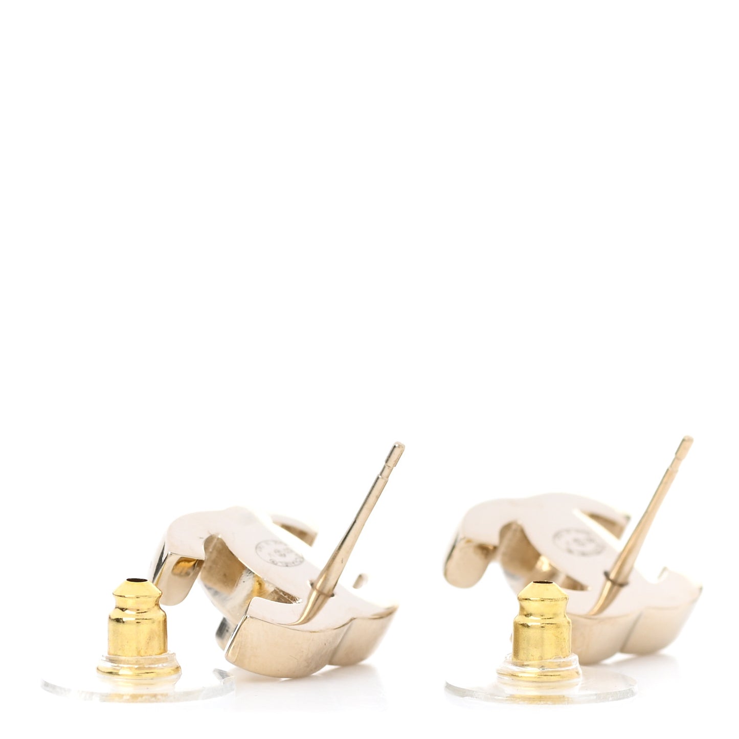 Metal CC Turnlock Earrings Gold