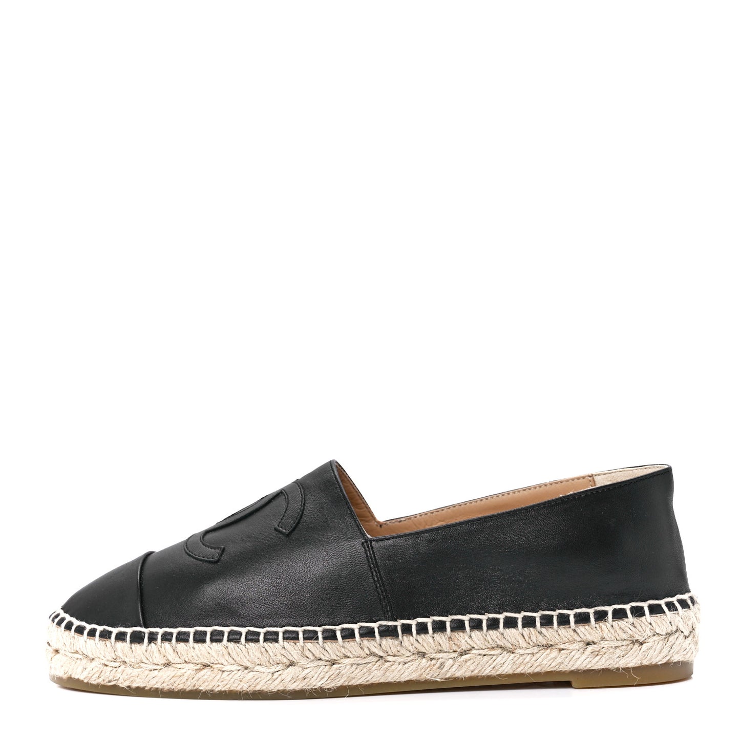Lambskin CC Espadrilles 38 Black