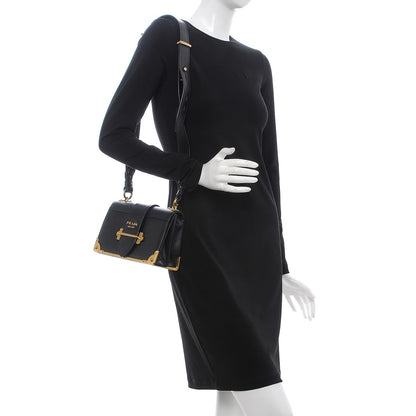 Prada City Calf Saffiano Cahier Bag Nero Black 2 of 6
