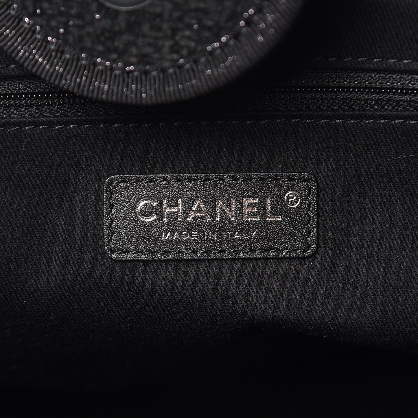 Lurex Boucle Large Deauville Tote Black