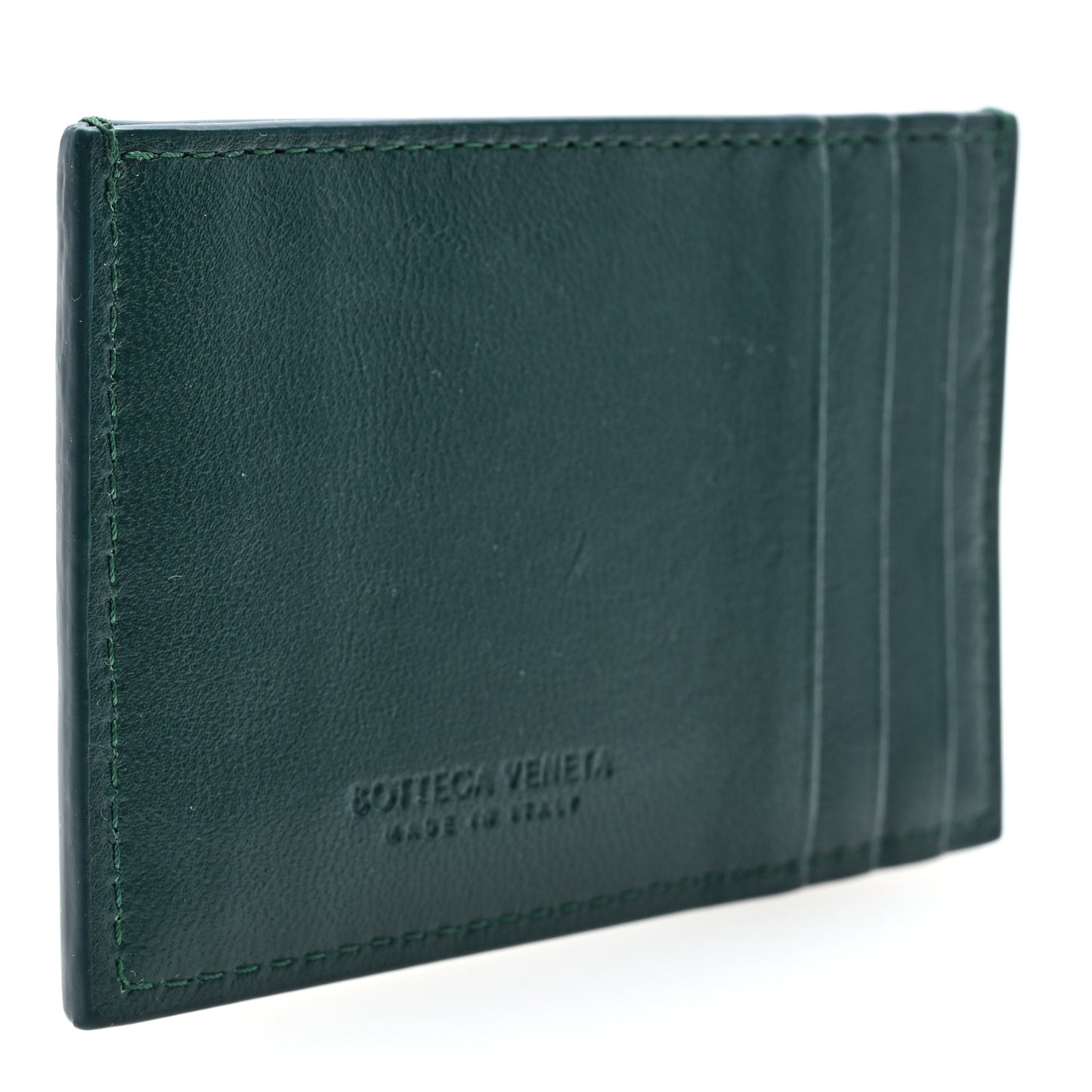 Nappa Maxi Intrecciato Card Holder Raintree