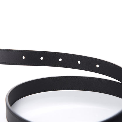 Gucci Moon Calfskin Pearl Double G 20mm Belt 80 32 Black Cream 4 of 6