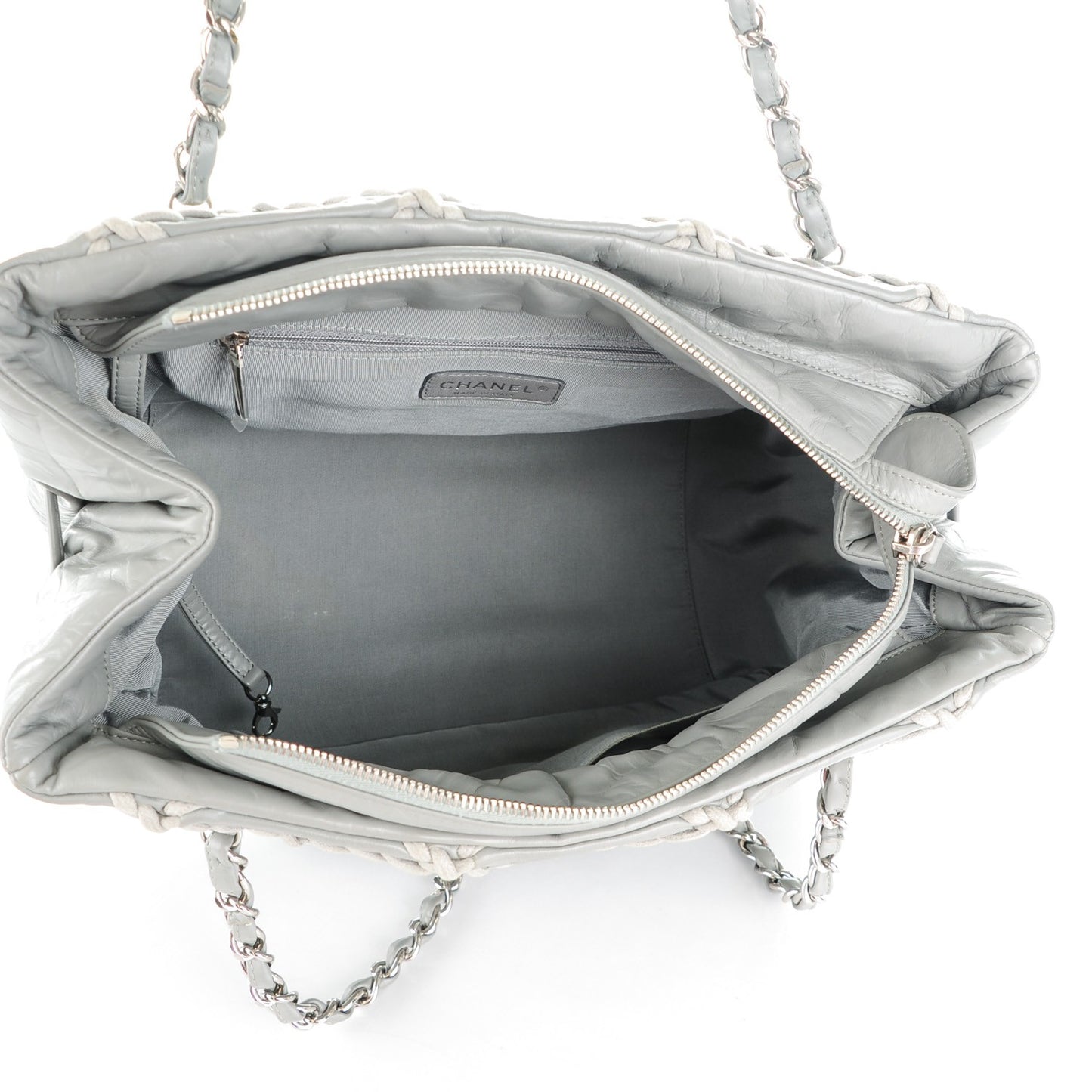 Calfskin Ultra Stitch Tote Grey