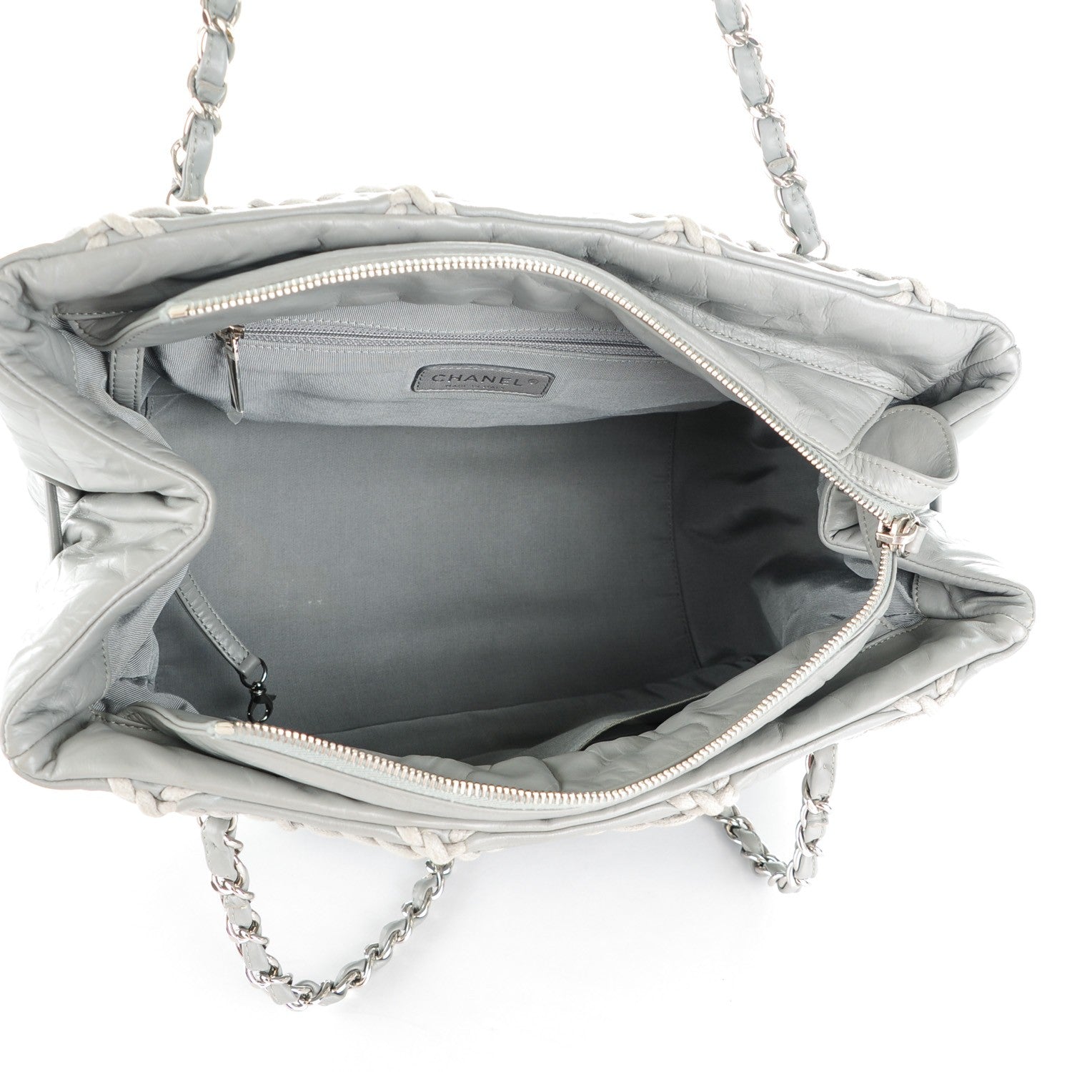 Chanel Calfskin Ultra Stitch Tote Grey 5 of 7
