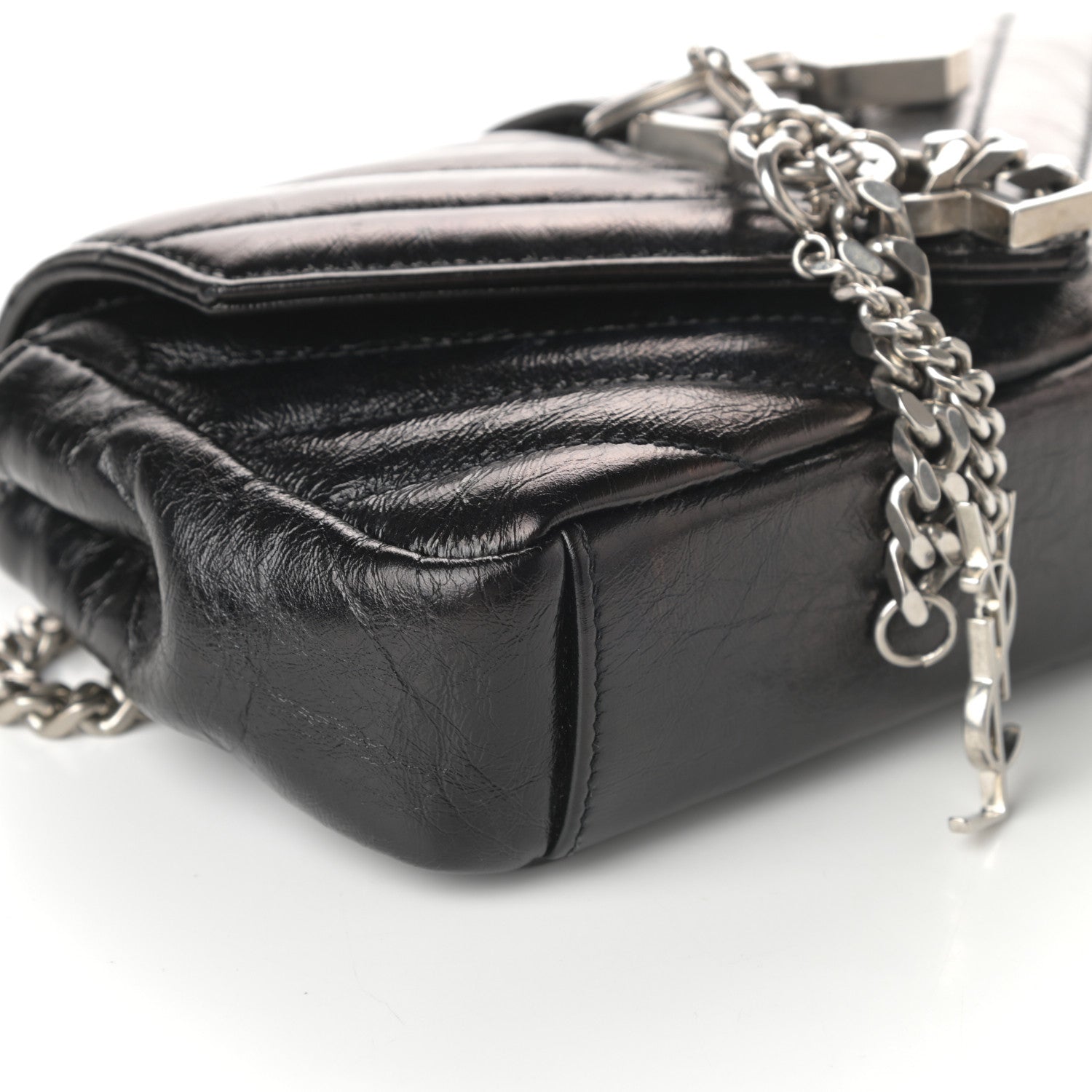 Saint Laurent Calfskin Matelassé Monogram Classic Baby Punk Chain Bag 8 of 9