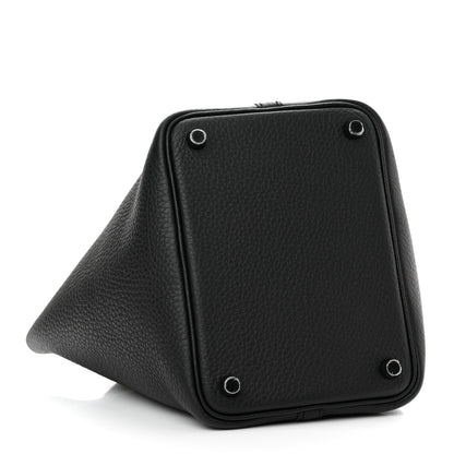 Hermes Taurillon Clemence Monochrome Picotin Lock 18 PM Black 4 of 10