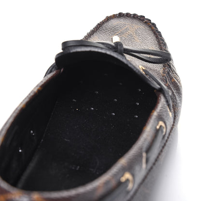 Louis Vuitton Monogram Arizona Car Shoe Moccasin Loafers 38 Macassar 8 of 11