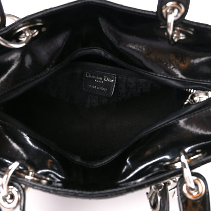 Christian Dior Patent Cannage Medium Lady Dior Black 5 of 11