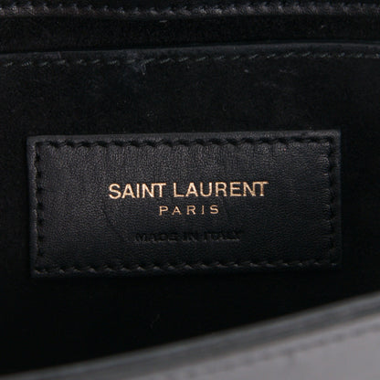 Saint Laurent Velvet Small Monogram Universite Shoulder Bag Black 6 of 6