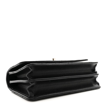 Chanel Lambskin Quilted Metal Top Handle Crossbody Flap Black 4 of 12