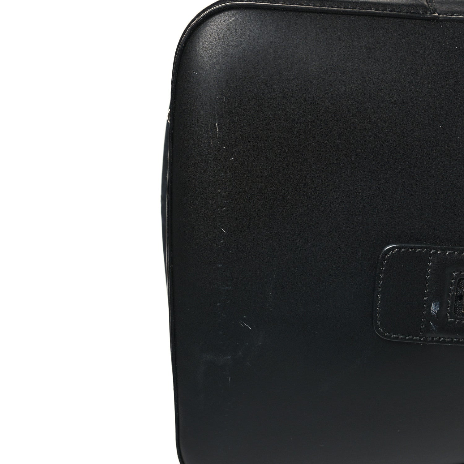Gucci Soft GG Supreme Monogram Appia Calfskin Web Large Carry On Duffle Bag Black Grey 12 of 13