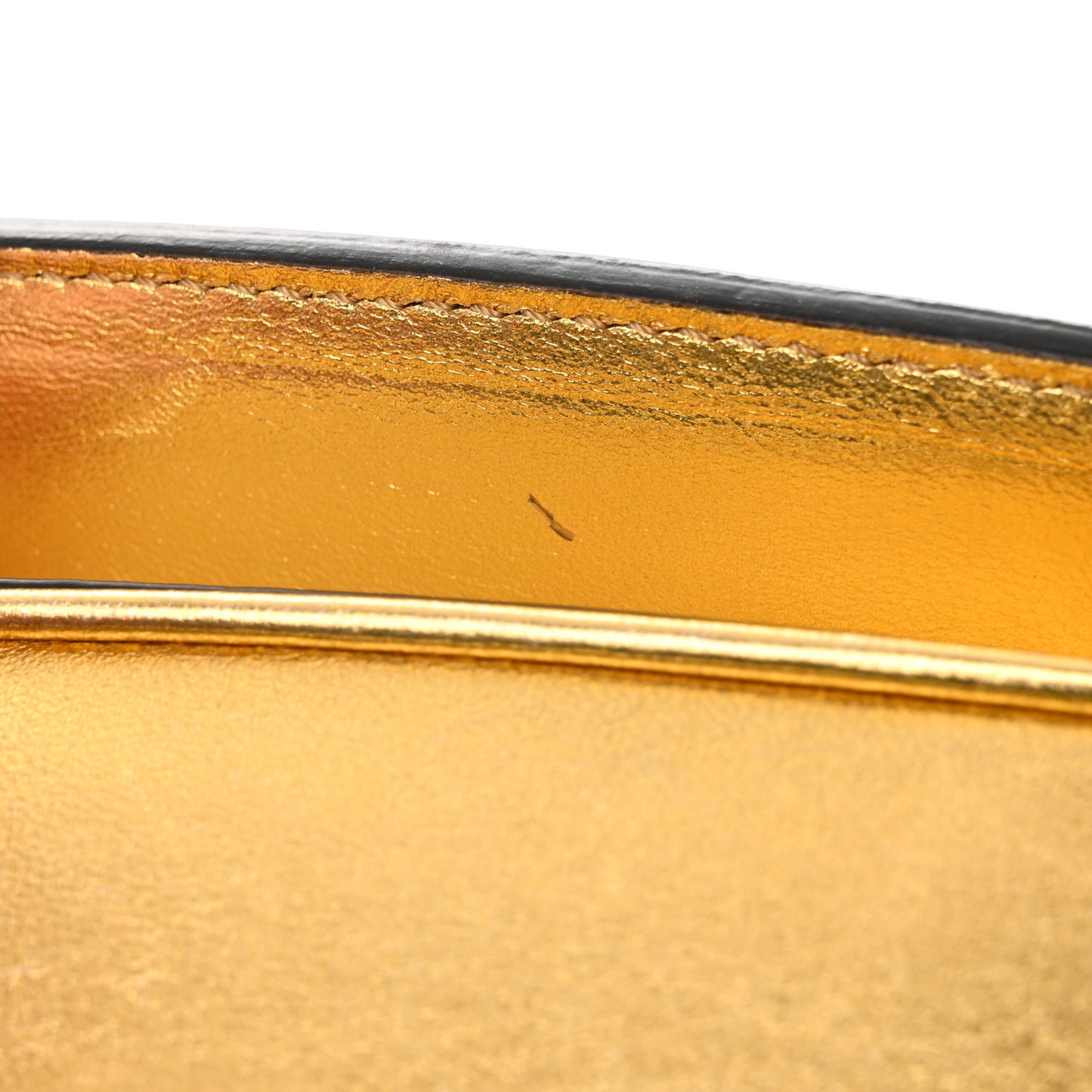 Metallic Nappa Small Supervee Crossbody Bag Gold
