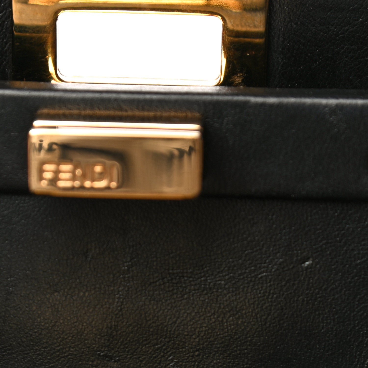Fendi Nappa Mini Peekaboo Iconic Satchel Black 15 of 26