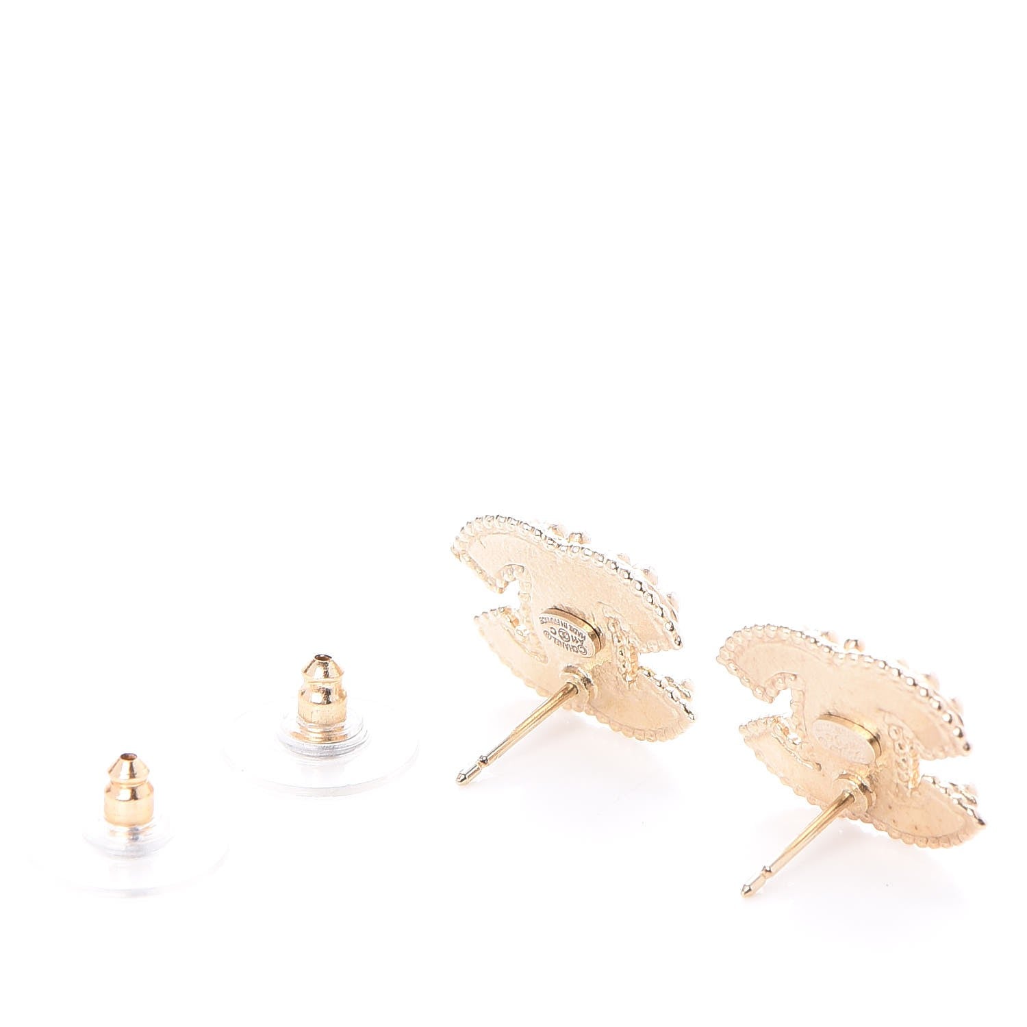 Chanel Pearl CC Earrings Gold 3 of 4