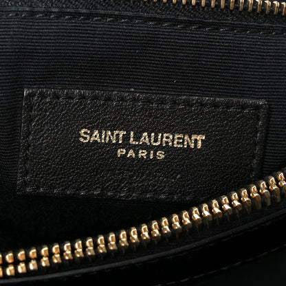 Saint Laurent Calfskin Y Quilted Monogram Medium Loulou Chain Satchel Black 7 of 12
