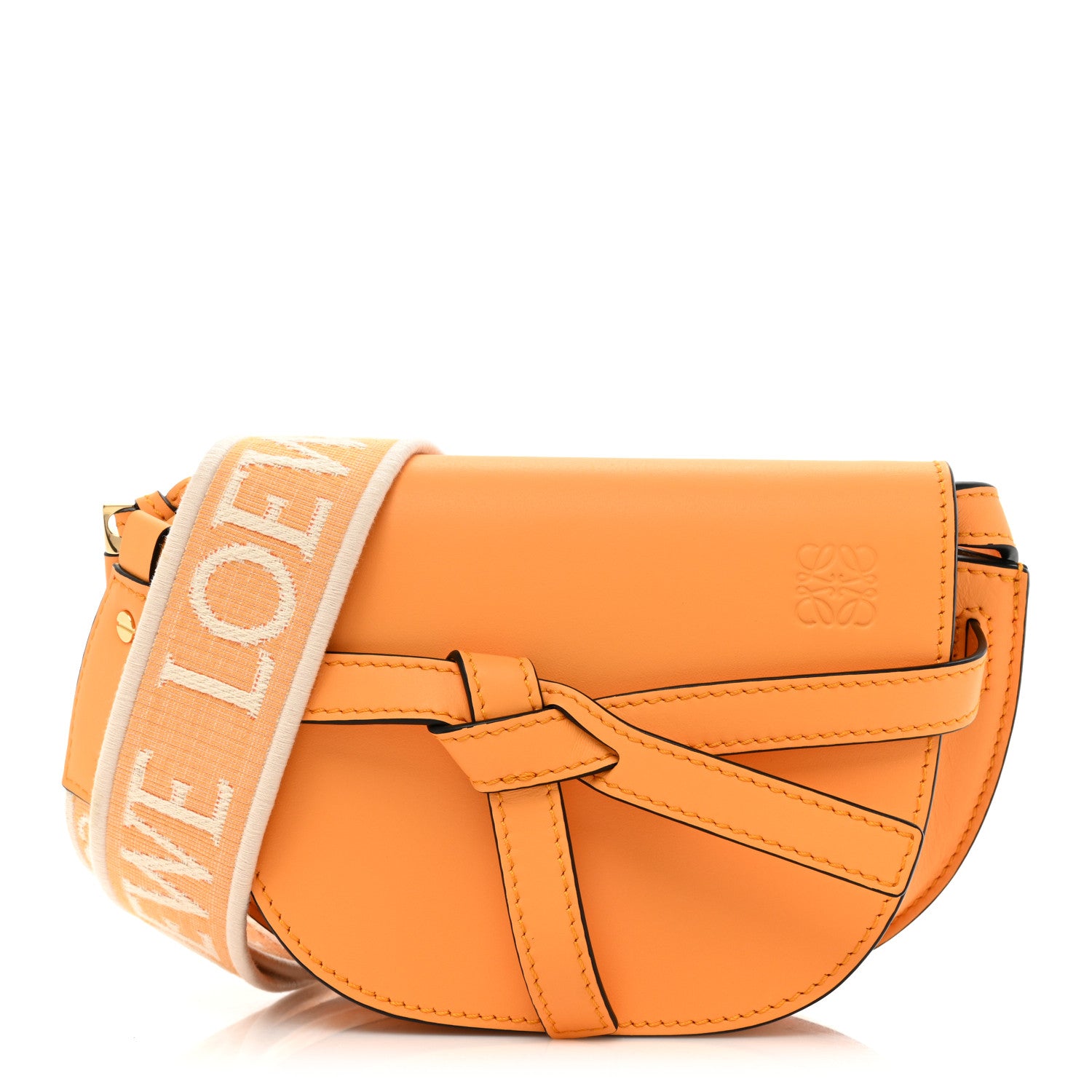 Loewe Calfskin Jacquard Mini Gate Dual Bag Mandarin 1 of 10