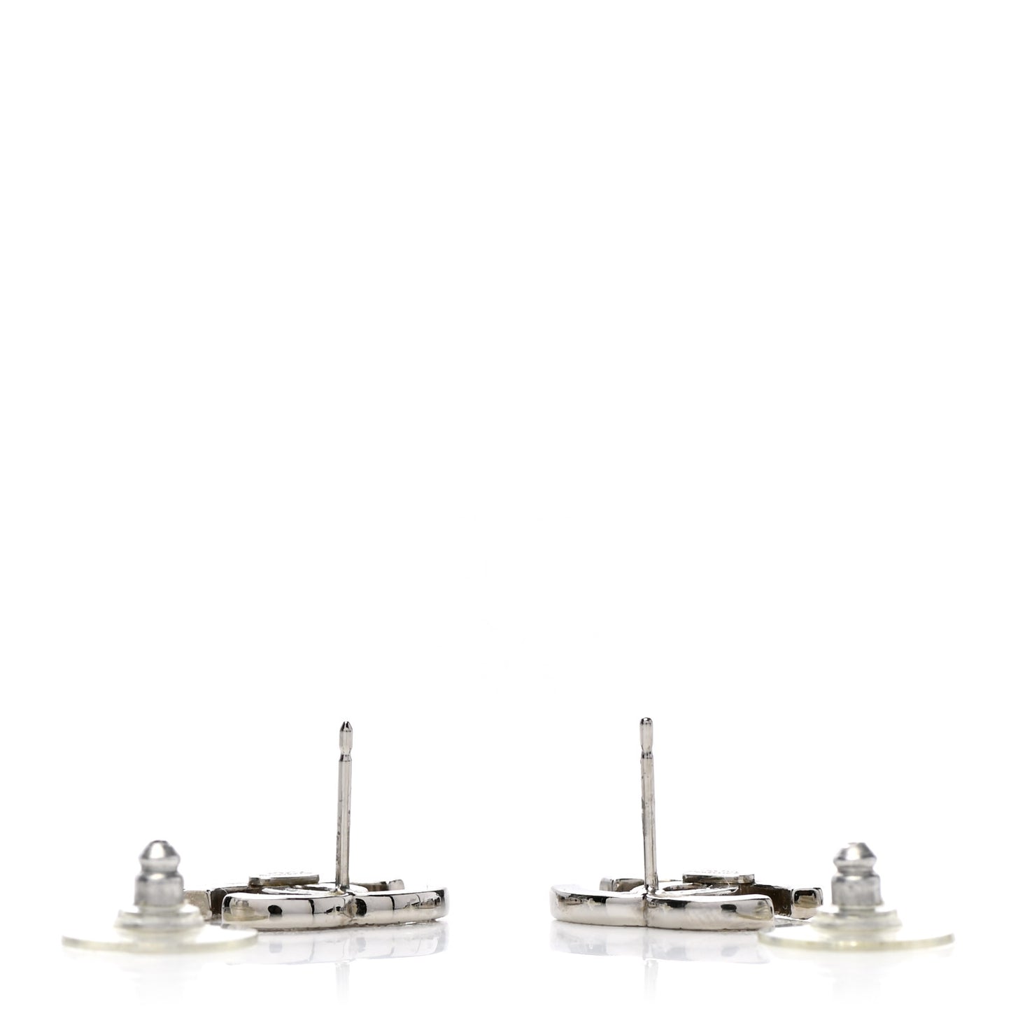 Crystal CC Earrings Silver