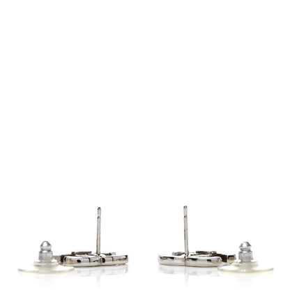 Chanel Crystal CC Earrings Silver 3 of 4