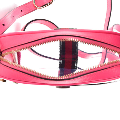 Gucci Vinyl Web Mini Ophidia Transparent Shoulder Bag Fluorescent Fuchsia 5 of 9