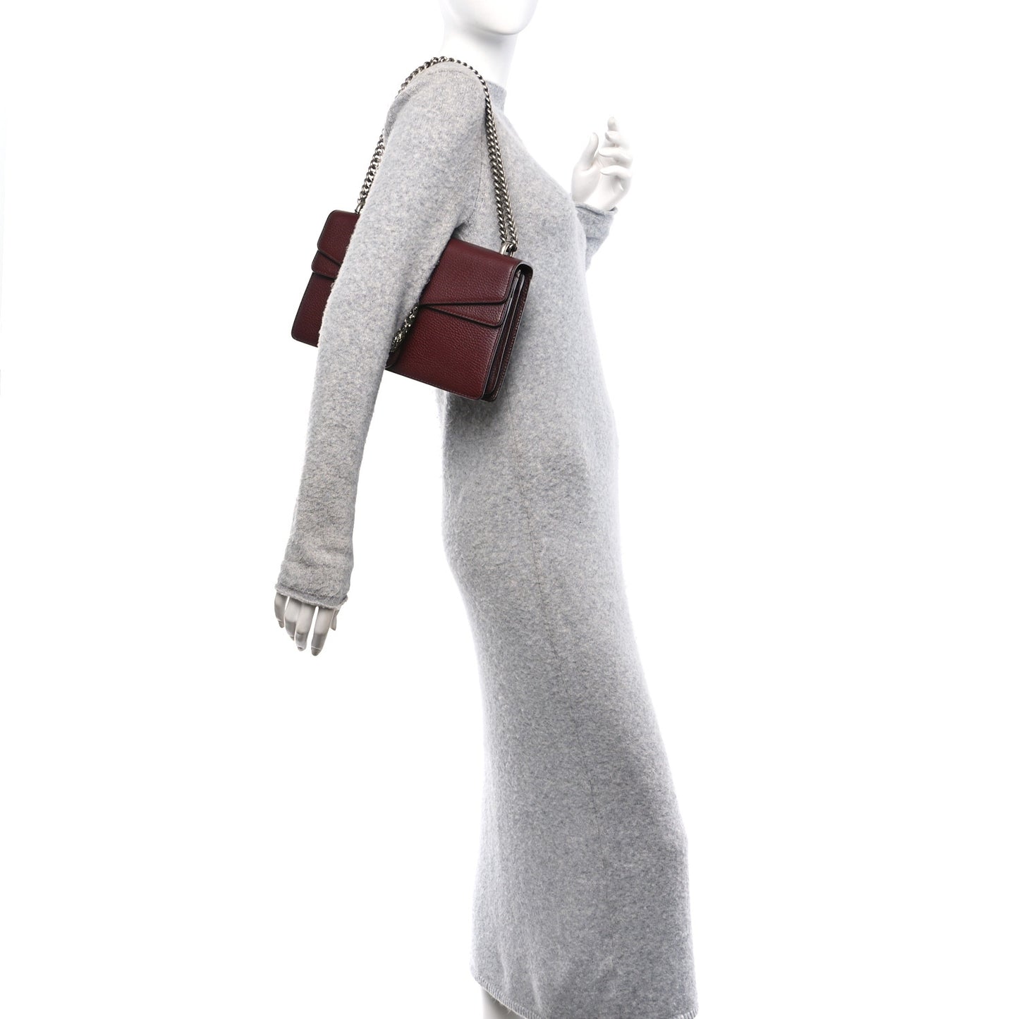 Dollar Calfskin Crystal Small Dionysus Shoulder Bag Vintage Bordeaux