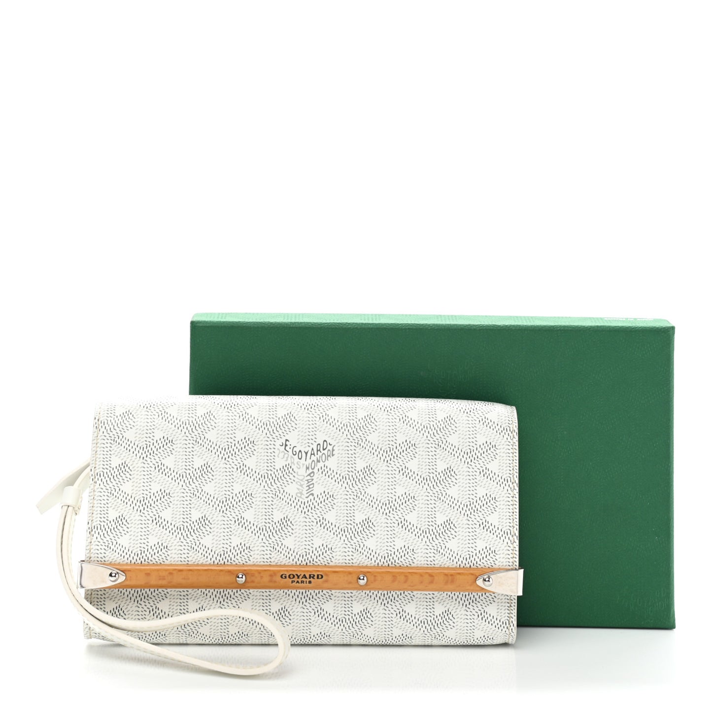 Goyardine Monte Carlo Bois Clutch White