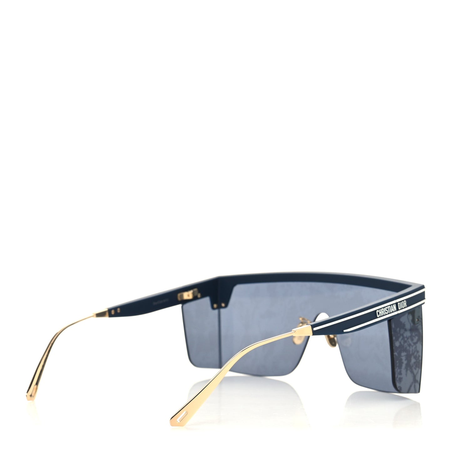 Geometric Diorclub M1U Mask Sunglasses Matte Blue