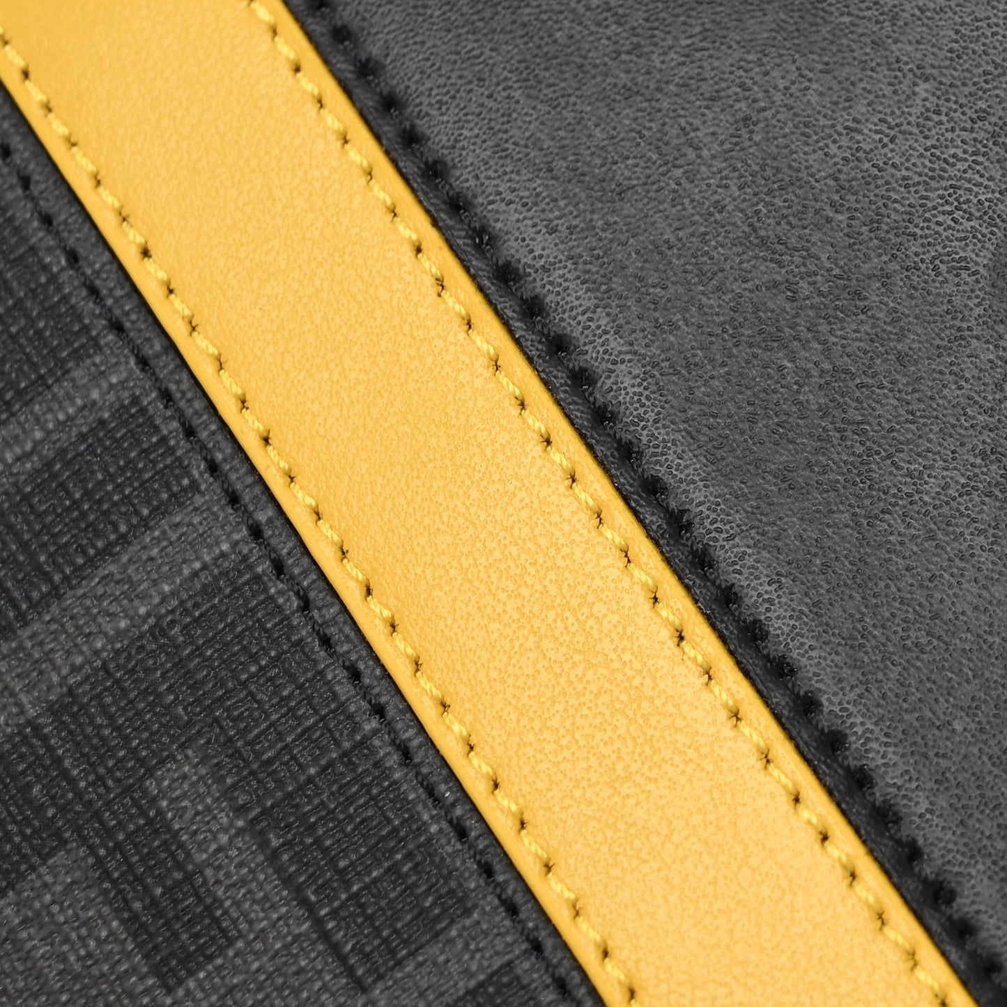 Glazed Fabric Vitello King FF 1974 Diagonal Bi-Fold Wallet Grey Black Sunflower