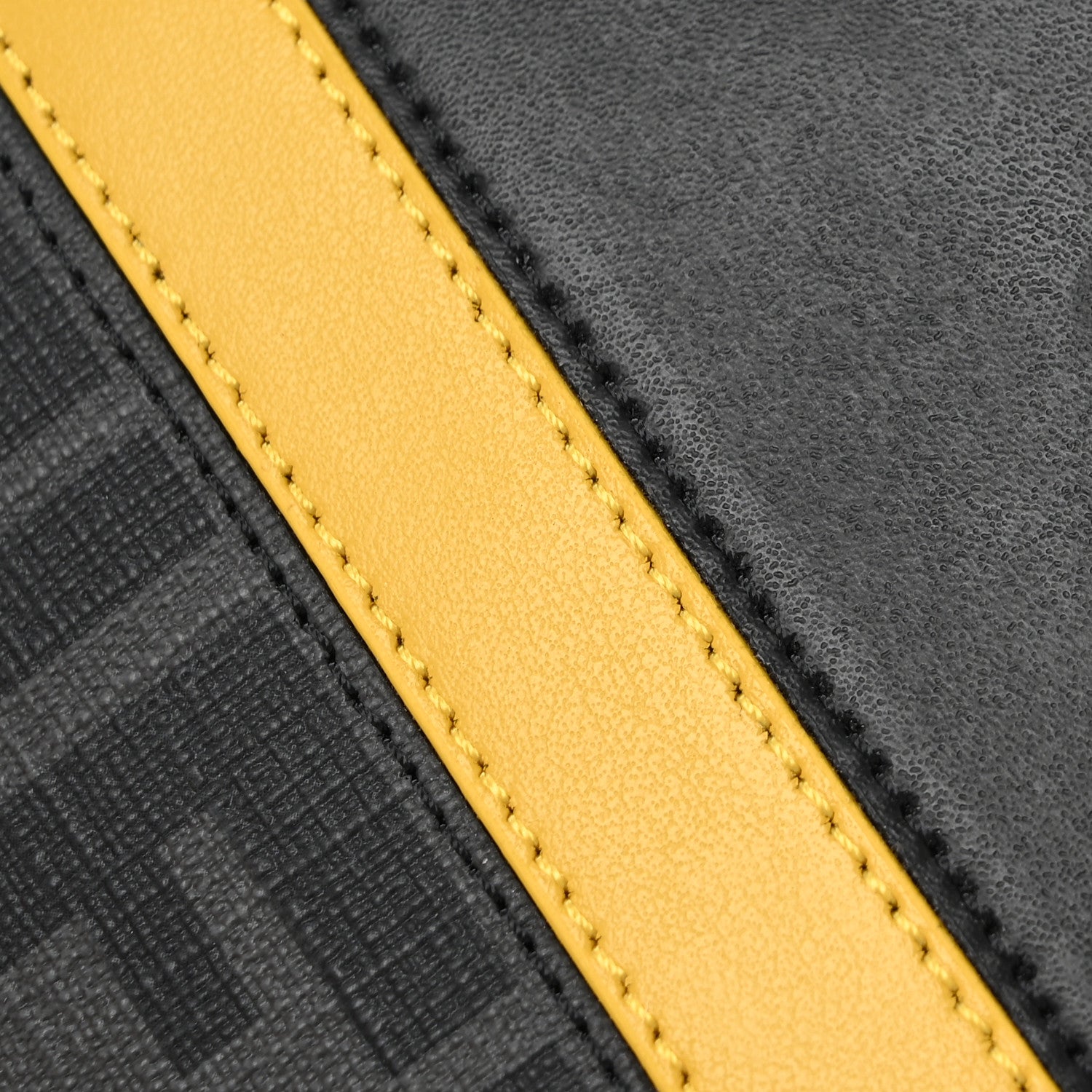 Fendi Glazed Fabric Vitello King FF 1974 Diagonal Bi-Fold Wallet Grey Black Sunflower 9 of 10